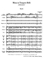 Joseph Haydn: Missa In Tempore Belli Hob. XXII:9 (noty, studijní partitura)