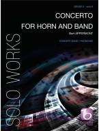 Bert Appermont: Concerto for Horn and Band (noty pro koncertní orchestr, party, partitura)