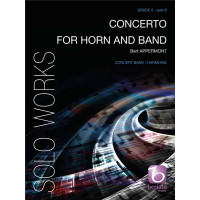 Bert Appermont: Concerto for Horn and Band (noty pro koncertní orchestr, party, partitura)