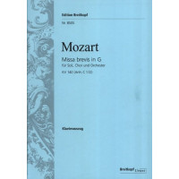 W.A. Mozart: Missa Brevis In G K.140 (noty na klavír, zpěv)