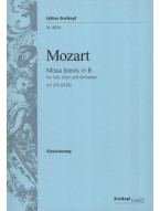 W.A. Mozart: Missa brevis in Bb major K. 275/272b (noty na klavír, zpěv)