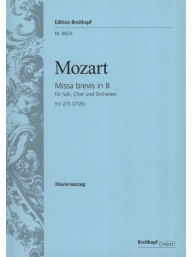 W.A. Mozart: Missa brevis in Bb major K. 275/272b (noty na klavír, zpěv)