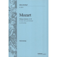 W.A. Mozart: Missa brevis in Bb major K. 275/272b (noty na klavír, zpěv)
