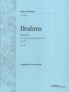 Johannes Brahms: Concerto No. 1 in D minor Op. 15 (noty pro čtyřruční klavír)