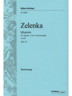 Jan Dismas Zelenka: Miserere c-moll ZWV 57 (noty na klavír, zpěv)