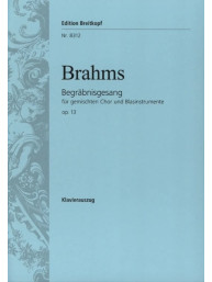 Johannes Brahms: Begräbnisgesang Op. 13 (noty na klavír, zpěv)