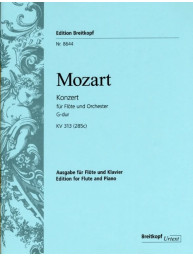W.A. Mozart: Concerto No. 1 in G major K. 313 (noty na příčnou flétnu, klavír)