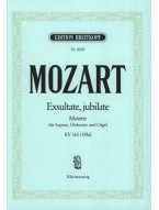 W.A. Mozart: Exsultate, Jubilate KV 165 (noty na klavír, zpěv)
