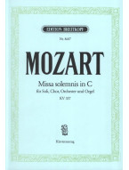 W.A. Mozart: Missa Solemnis In C KV 337 (noty na klavír, zpěv)