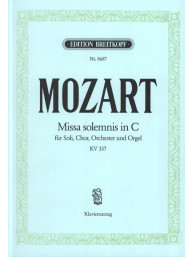 W.A. Mozart: Missa Solemnis In C KV 337 (noty na klavír, zpěv)