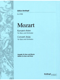 W.A. Mozart: Konzertarien für Bass und Orchester (noty na klavír, zpěv)