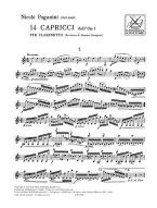 Nicolo Paganini: 14 Capricci Dall'Op. 1 & 'Moto Perpetuo' Op.11 (noty na klarinet) Nicolo Paganini: 14 Capricci Dall'Op. 1 & 'Moto Perpetuo' Op.11 (noty na klarinet)
