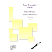 Antonín Dvořák: 4 Romantic Pieces (noty pro flétnový soubor, party, partitura)