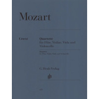 W.A. Mozart: Flute Quartets (noty pro flétnový kvartet, party)