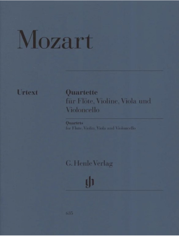 W.A. Mozart: Flute Quartets (noty pro flétnový kvartet, party)