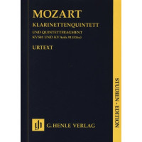 W.A. Mozart: Clarinet Quintet In A Major K.581 And Fragment (noty, studijní partitura)