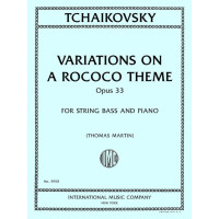 P.I. Čajkovskij: Variations on a Rococo Theme, Opus 33 (noty na kontrabas, klavír)