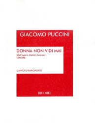 Giacomo Puccini: Donna Non Vidi Mai (noty na klavír, zpěv)