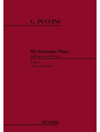 Giacomo Puccini: Mi Chiamano Mimi' (noty na klavír, zpěv)