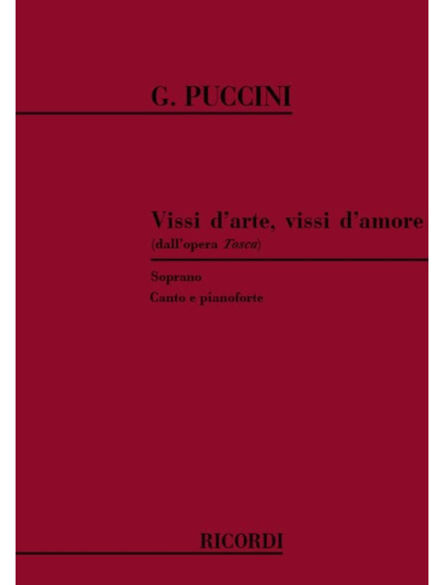 Giacomo Puccini: Vissi D'Arte, Vissi D'Amore (noty na klavír, zpěv)