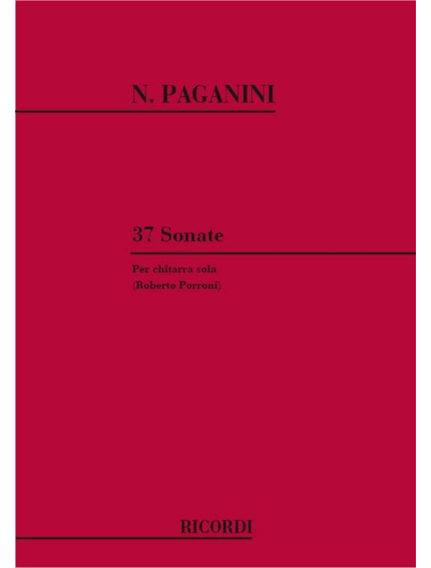 Nicolo Paganini: 37 Sonate (noty na kytaru)