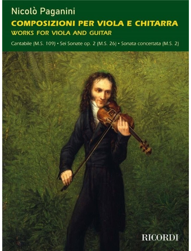 Nicolo Paganini: Works for Viola and Guitar or Lute (noty na violu, kytaru)