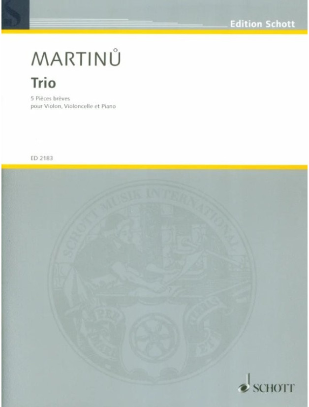 Bohuslav Martinů: Piano Trio - 5 Pieces breves (noty, partitura, party)