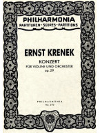 Ernst Krenek: Violinkonzert Nr. 1 op. 29 (noty, studijní partitura)