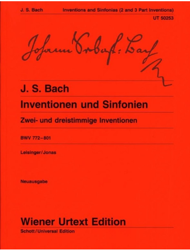 Johann Sebastian Bach: Inventions And Sinfonias BWV 772-801 (noty na klavír)