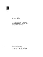 Arvo Pärt: Da pacem Domine (noty, studijní partitura)