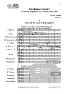 Gustav Mahler: Kindertotenlieder (noty, studijní partitura)