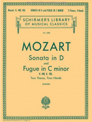 W.A. Mozart: Sonata In D (K.448)/Fugue In C Minor (K.426)- 2 Pianos (noty, dva klavíry)