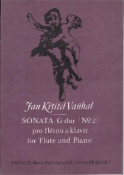 Jan Křtitel Vaňhal: Sonata G-dur (No.2) pro flétnu a klavír (noty)