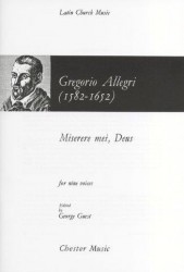 Gregorio Allegri: Miserere Mei, Deus (noty na sborový zpěv SATB, klavír)