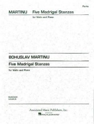 Bohuslav Martinů: Five Madrigal Stanzas (noty na housle, klavír)