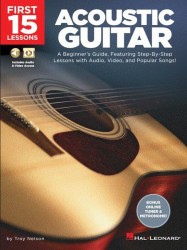First 15 Lessons: Acoustic Guitar (tabulatury na kytaru) (+audio & video)
