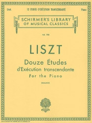 Franz Liszt: 12 Etudes D'Execution Transcendante (noty na klavír)