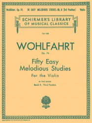 Franz Wohlfahrt: 50 Easy Melodious Studies, Op. 74 - Book 2 (noty na housle)