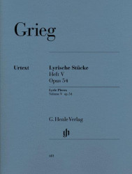 Edvard Grieg: Lyric Pieces 5, Op.54 (noty na klavír)