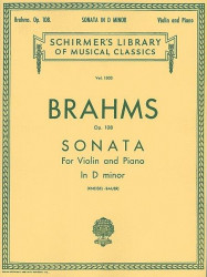Johannes Brahms: Sonata In D Minor Op.108 (noty na housle, klavír)