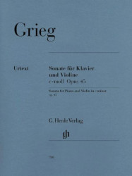 Edvard Grieg: Sonata For Piano And Violin In C Minor Op.45 (noty na housle, klavír)