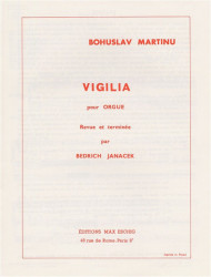 Bohuslav Martinů: Vigilia (noty na varhany, harmonium)