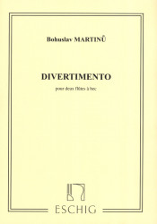 Bohuslav Martinů: Divertimento Pour Deux Flutes A Bec (noty na zobcovou flétnu, duet)