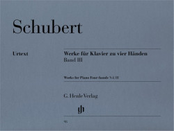 Franz Schubert: Works For Piano Four-Hands Volume 3 (noty na čtyřruční klavír)