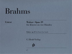 Johannes Brahms: Waltzes Op.39 (noty na čtyřruční klavír)
