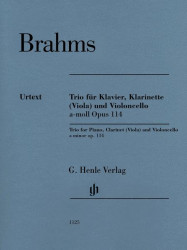 Johannes Brahms: Trio in A Minor, Op. 114 (noty na klarinet (violu), violoncello, klavír)
