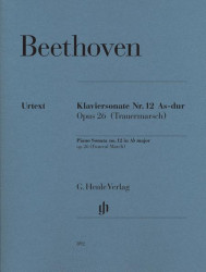 Ludwig van Beethoven: Piano Sonata No. 12 in A-flat Major, Op. 26 - Funeral March (noty na klavír)
