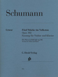 Robert Schumann: 5 Pieces in Folk Style, Op. 102 (noty na housle, klavír)