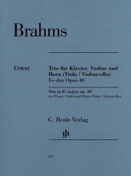 Johannes Brahms: Horn Trio E Flat Major Op. 40 (noty na housle, lesní roh, klavír)