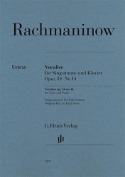 Sergej Rachmaninov: Vocalise Op.34 No.14 (noty na zpěv, vysoký hlas, klavír)